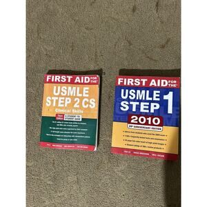 Lot Of 2 First Aid Q&a for the USMLE Step 1‎ & Step 2 CS by Tao Le Clinical 2010
